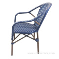 French Blue Bistro Rattan Restaurant Outdoor Chairs